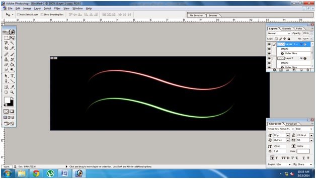 curve with glow effect curve with glow effect