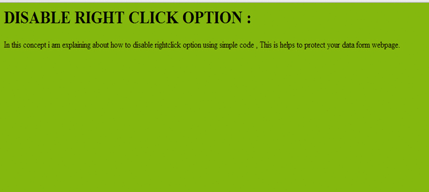 disable right click option disable right click option