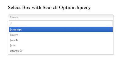 searchable select box jquery