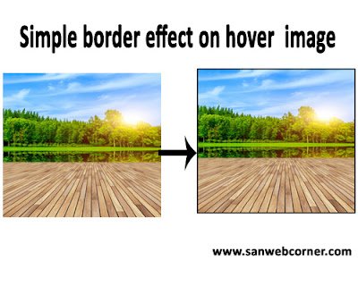 simple border effect on hover image