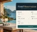 Responsive hotel reservation form with guest details and a teal booking button