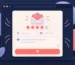 Animated feedback form with star rating and message fields