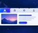 Pure CSS tabs with four navigation controls above a content panel